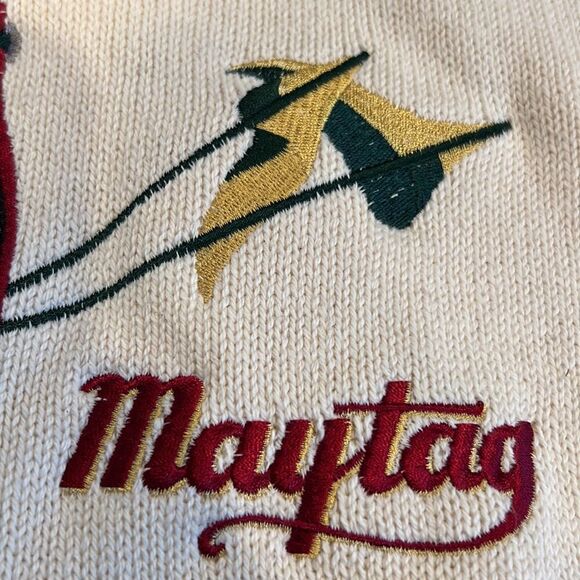 VTG Munsingwear size M 100% cotton made in USA golf theme embroidered sweater - Picture 6 of 10